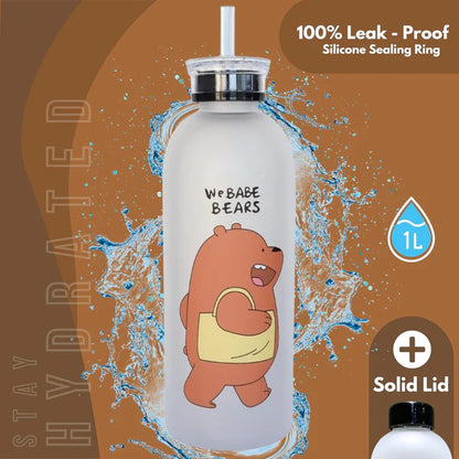 We Bare Bears Bottle 1000ml (Random Color)