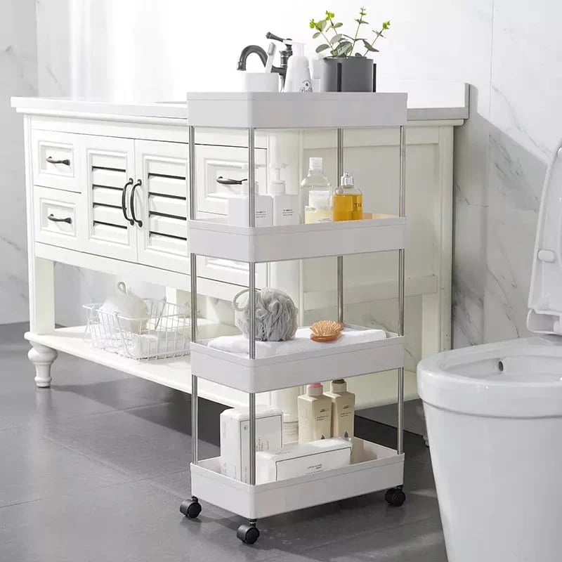 3 Layer Slim Storage Cart with Moving Wheels