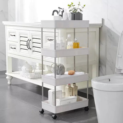 3 Layer Slim Storage Cart with Moving Wheels