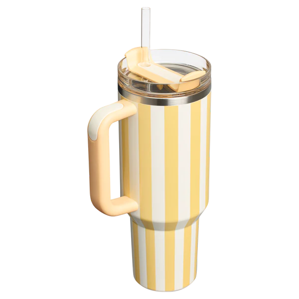 Stanley Quencher H2.0 Tumbler 40 oz -Cabana Stripes Butter