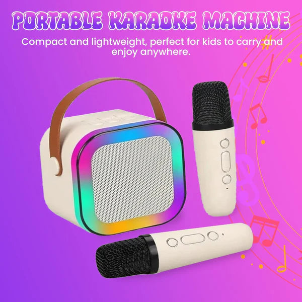 Mini Karaoke Bluetooth Speaker + Wireless Mic