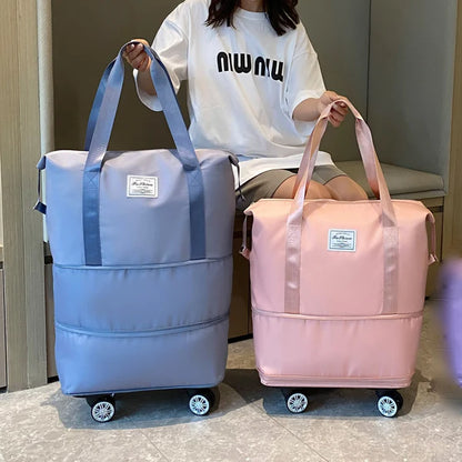 Expandable Travel Bag With Wheels - Random Color