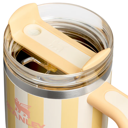 Mini Stanley Quencher H2.0 Tumbler 20 oz -Cabana Stripes Butter