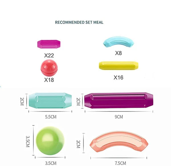 64Pcs Magnetic Bar Blocks