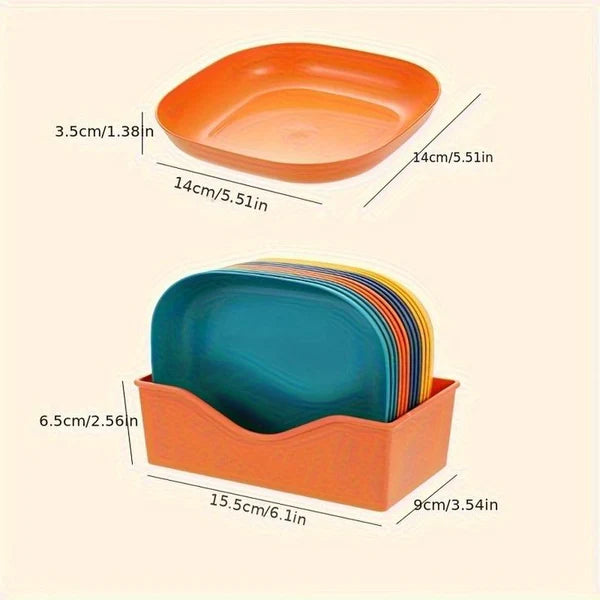 10Pcs Plate Set