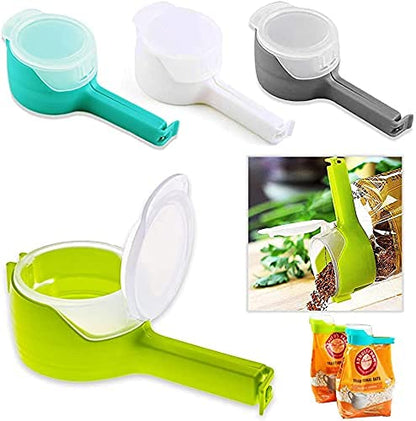 Food Storage Sealing Clips with Pour Spouts (Pack of 3 pcs)