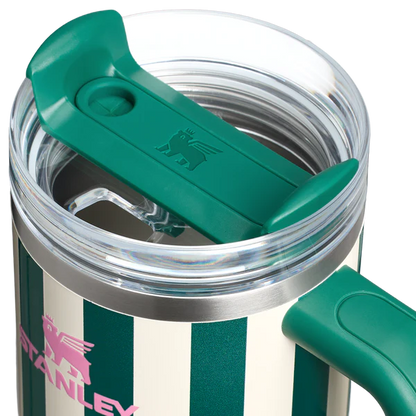 Mini Stanley Quencher H2.0 Tumbler 20 oz -Cabana Stripes Emerald