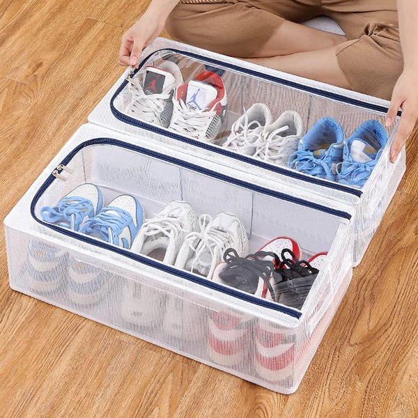 Foldable Transparent Storage Box for Shoes, Toys, Clothes, Books.