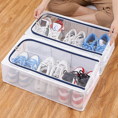 Foldable Transparent Storage Box for Shoes, Toys, Clothes, Books.