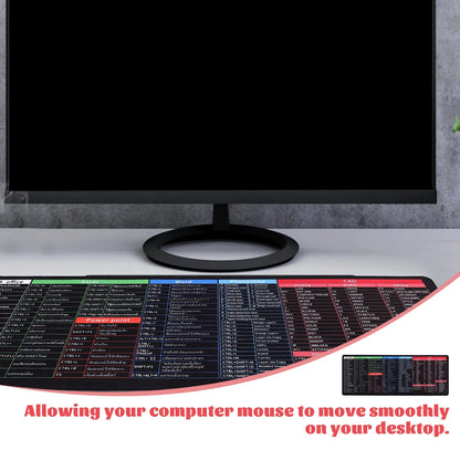 Imported English Shortcut Keys Keyboard & Mouse Pad (Large Size 30*80cm)