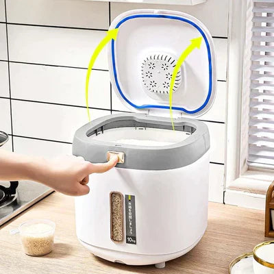 Airtight Rice/Cereal Dispenser Bucket (10 Kg)