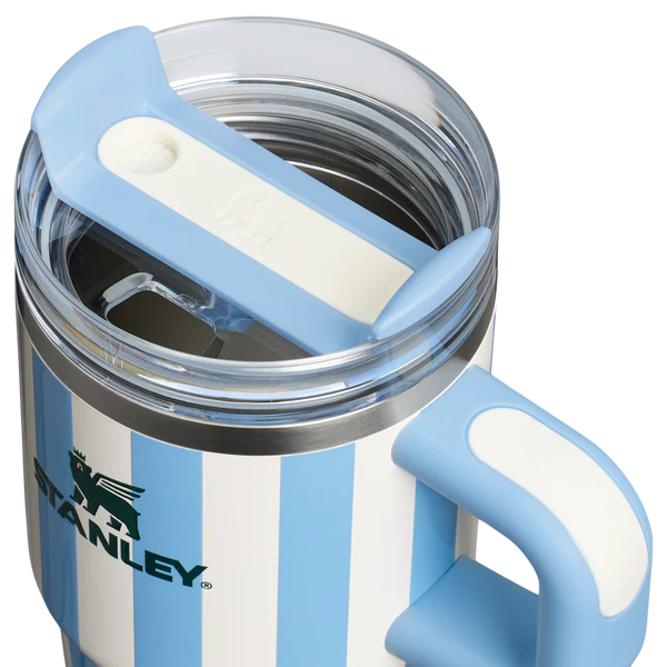 Mini Stanley Quencher H2.0 Tumbler 20 oz -Cabana Stripes Cornflower