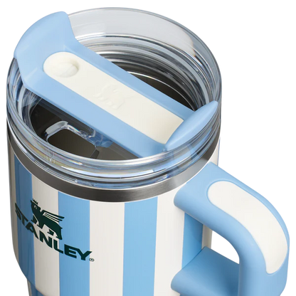 Mini Stanley Quencher H2.0 Tumbler 20 oz -Cabana Stripes Cornflower