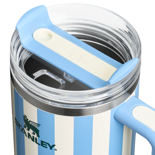 Stanley Quencher H2.0 Tumbler 40 oz -Cabana Stripes Cornflower