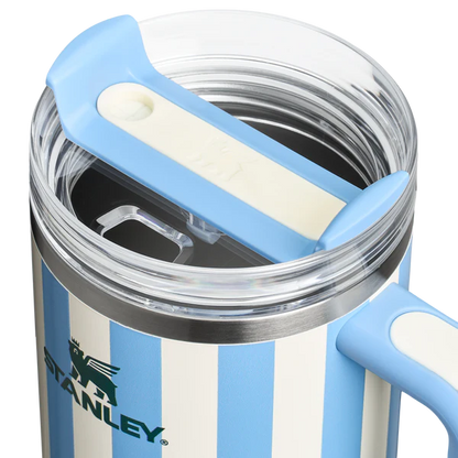 Stanley Quencher H2.0 Tumbler 40 oz -Cabana Stripes Cornflower