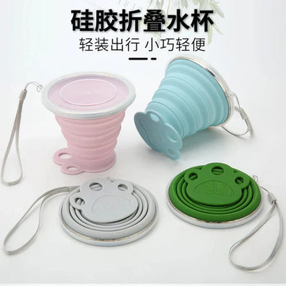 Collapsible Cup with Lid, Travel Cup - Folding Camping Cup