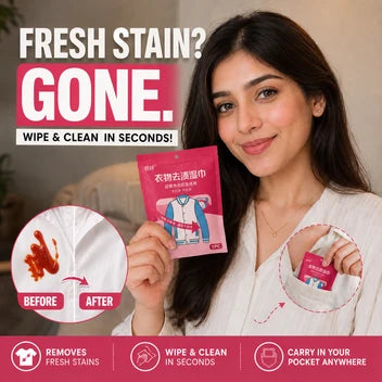 Instant Stain Remover Wipes (Imported) Pack Of 20 Pcs