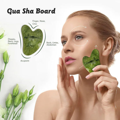Jade Roller & Gua Sha Stone Set