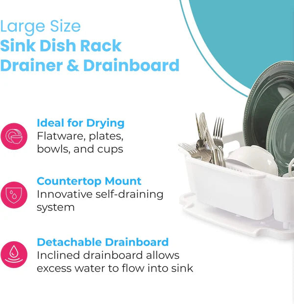 Plastic Kitchen Sink Dish Rack (random Color)