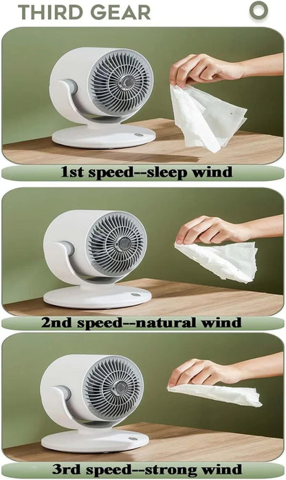 Mini Rechargeable Rotating Fan