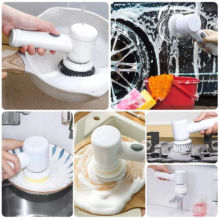 Handheld Electric Cleaning Brush Scrubber - Multi-Purpose Cleaner