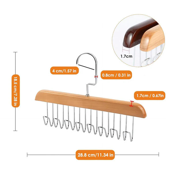 Multipurpose Wooden Hanger - 1Pc