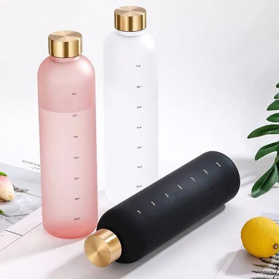 Time Marker Plastic Water Bottle 1L - Random Color