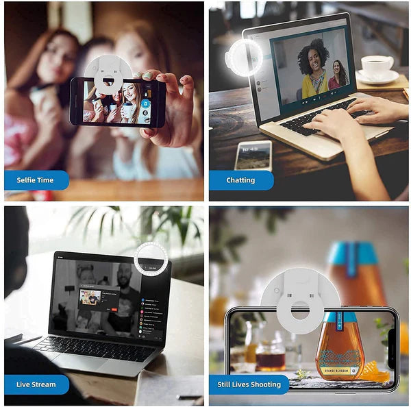Mini Selfie Mobile Ring Light (Random Color)