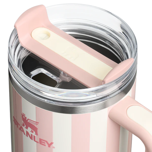 Stanley Quencher H2.0 Tumbler 40 oz -Cabana Stripes Peach Whip