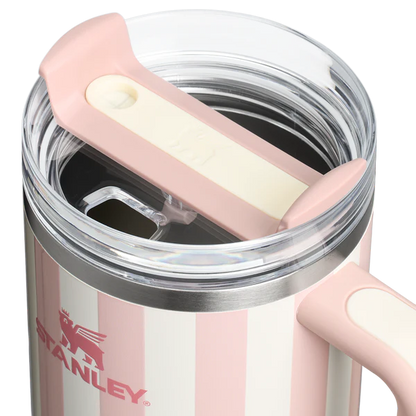Stanley Quencher H2.0 Tumbler 40 oz -Cabana Stripes Peach Whip
