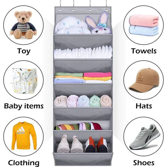 4 Compartments Over The Door Hanging Organizer.