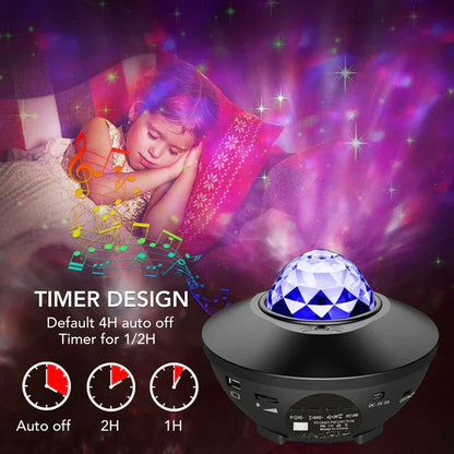 GALAXY PROJECTOR NIGHT LIGHT TABLE LAMP, USB LED BLUETOOTH MUSIC SPEAKER WITH 21 LIGHTING MODES