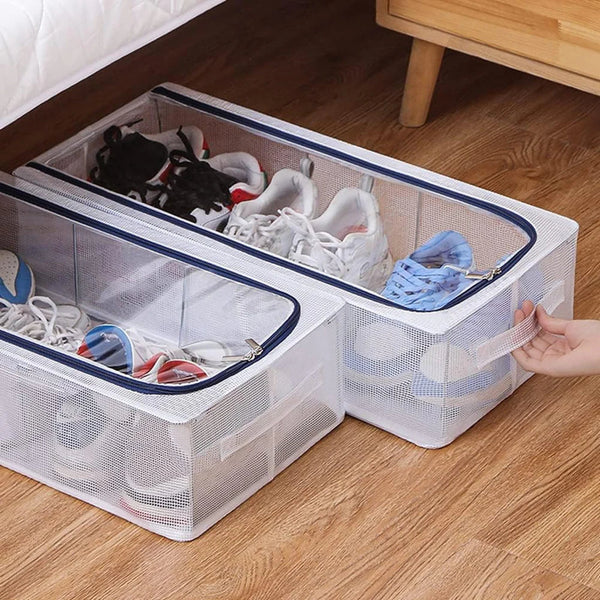 Foldable Transparent Storage Box for Shoes, Toys, Clothes, Books.