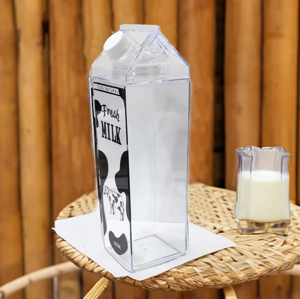 Acrylic Milk Bottle 1000ml (Random Print)