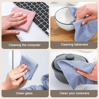 (20 Pieces) Reusable Microfiber Cleaning Cloths Box