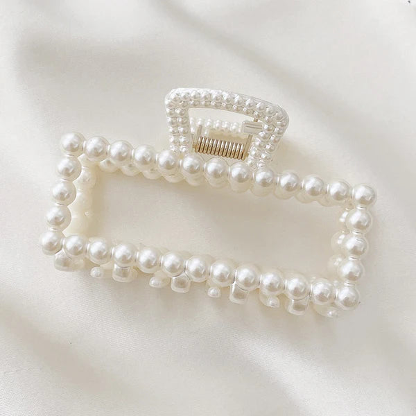 Faux Pearl Claw Clip