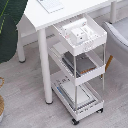 3 Layer Slim Storage Cart with Moving Wheels