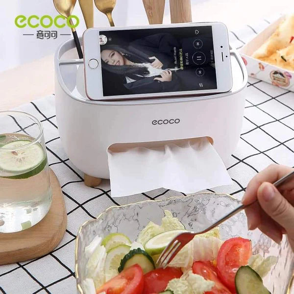 Ecoco Tissue Box & Organizer (Random Color)