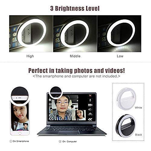 Mini Selfie Mobile Ring Light (Random Color)