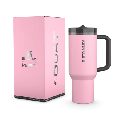 Stanley Quencher Flip Straw 40 oz - Messi GOAT Pink
