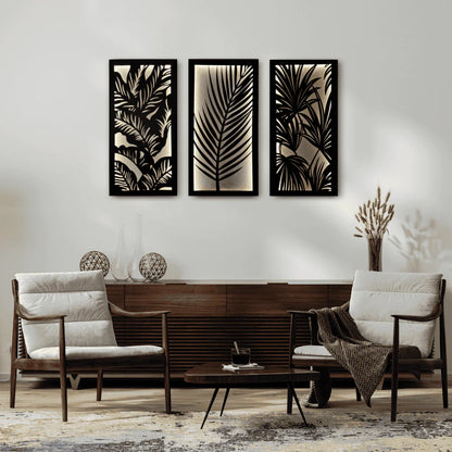 Luminous Tropical Panel - (Set of 3 Frames)