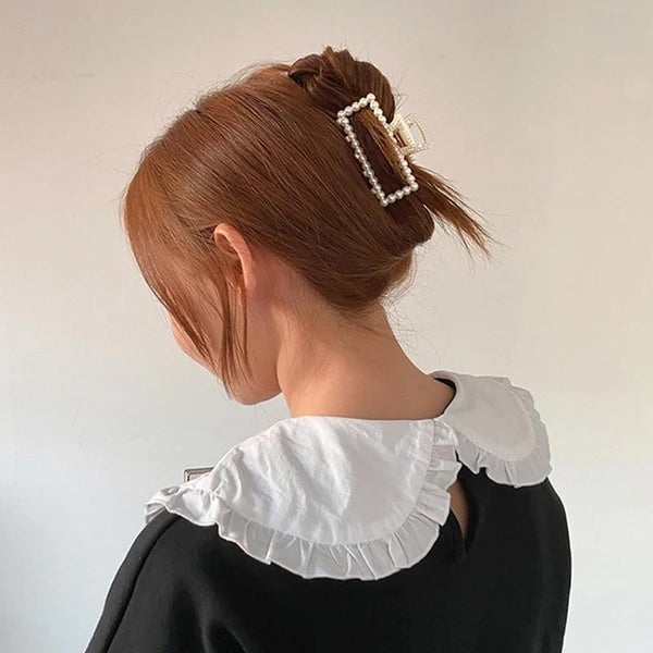 Faux Pearl Claw Clip