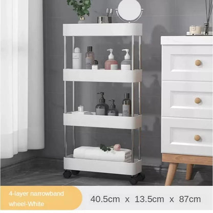 3 Layer Slim Storage Cart with Moving Wheels