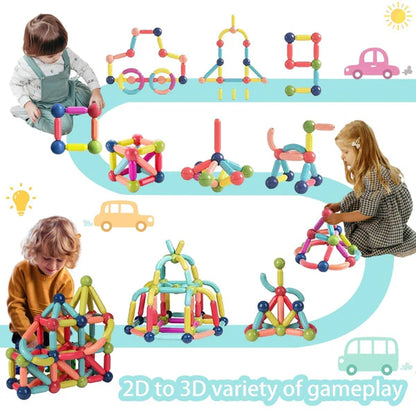 64Pcs Magnetic Bar Blocks