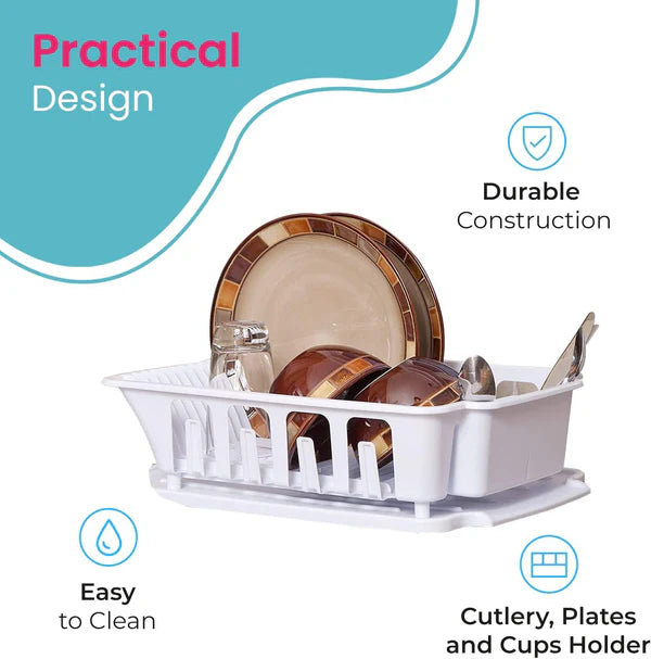Plastic Kitchen Sink Dish Rack (random Color)