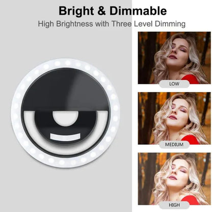 Mini Selfie Mobile Ring Light (Random Color)