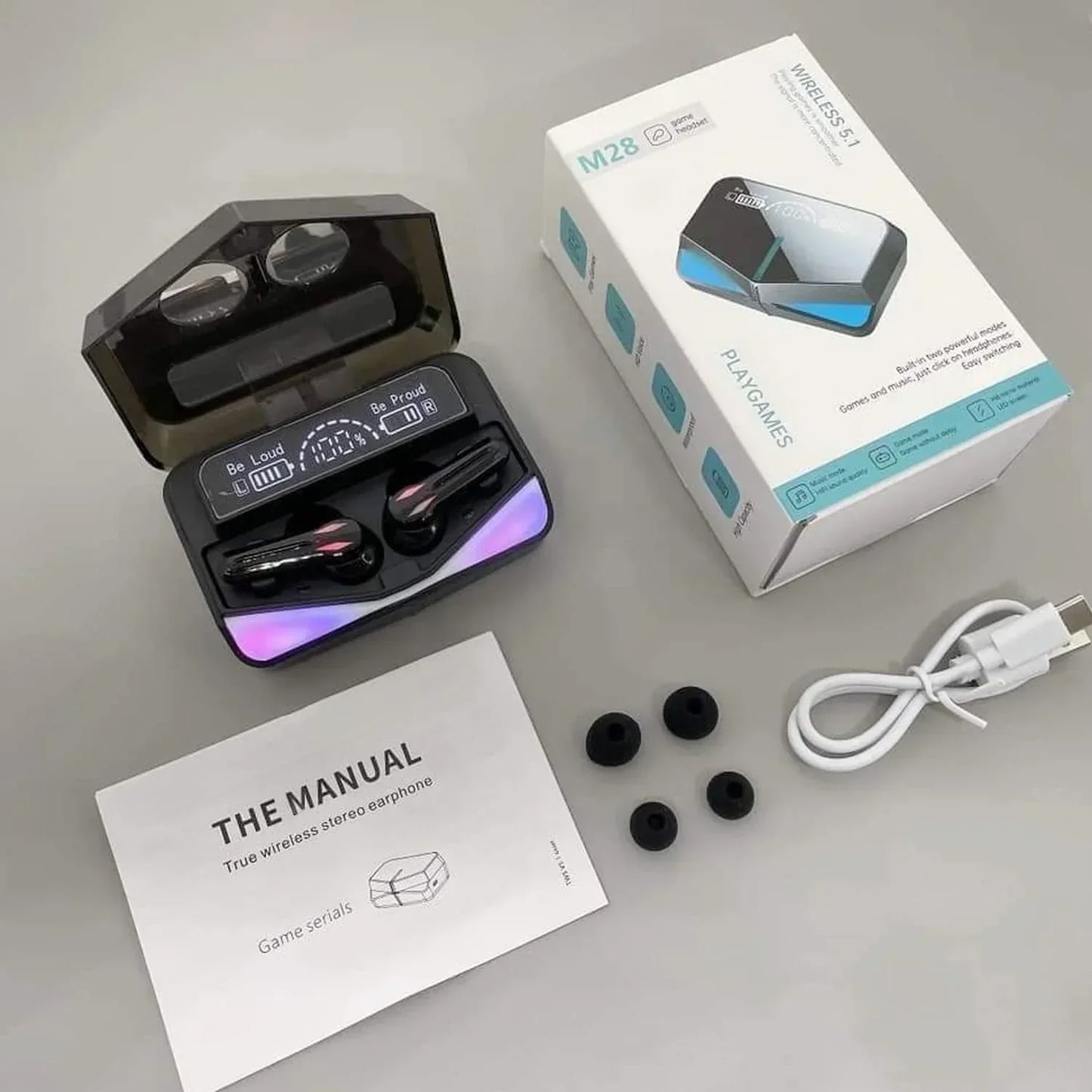 M28 TWS Earbuds with Gaming Mode
