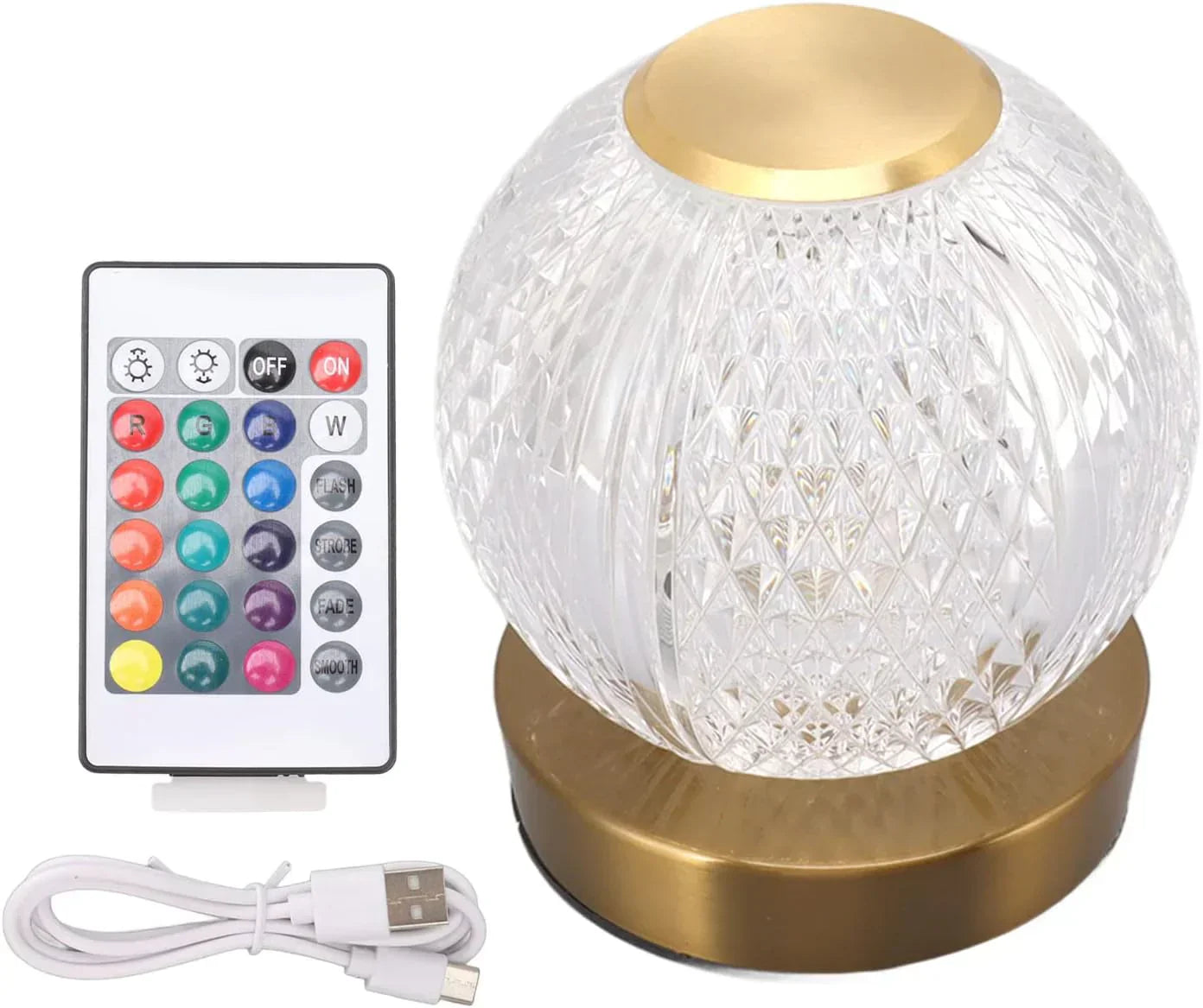 Round Crystal Table Lamp