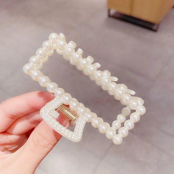 Faux Pearl Claw Clip