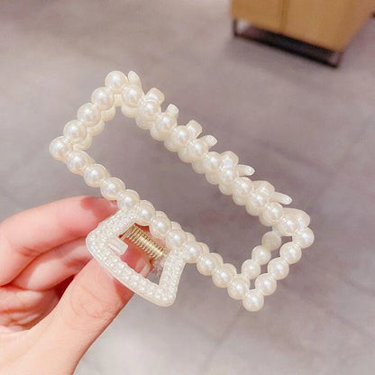 Faux Pearl Claw Clip
